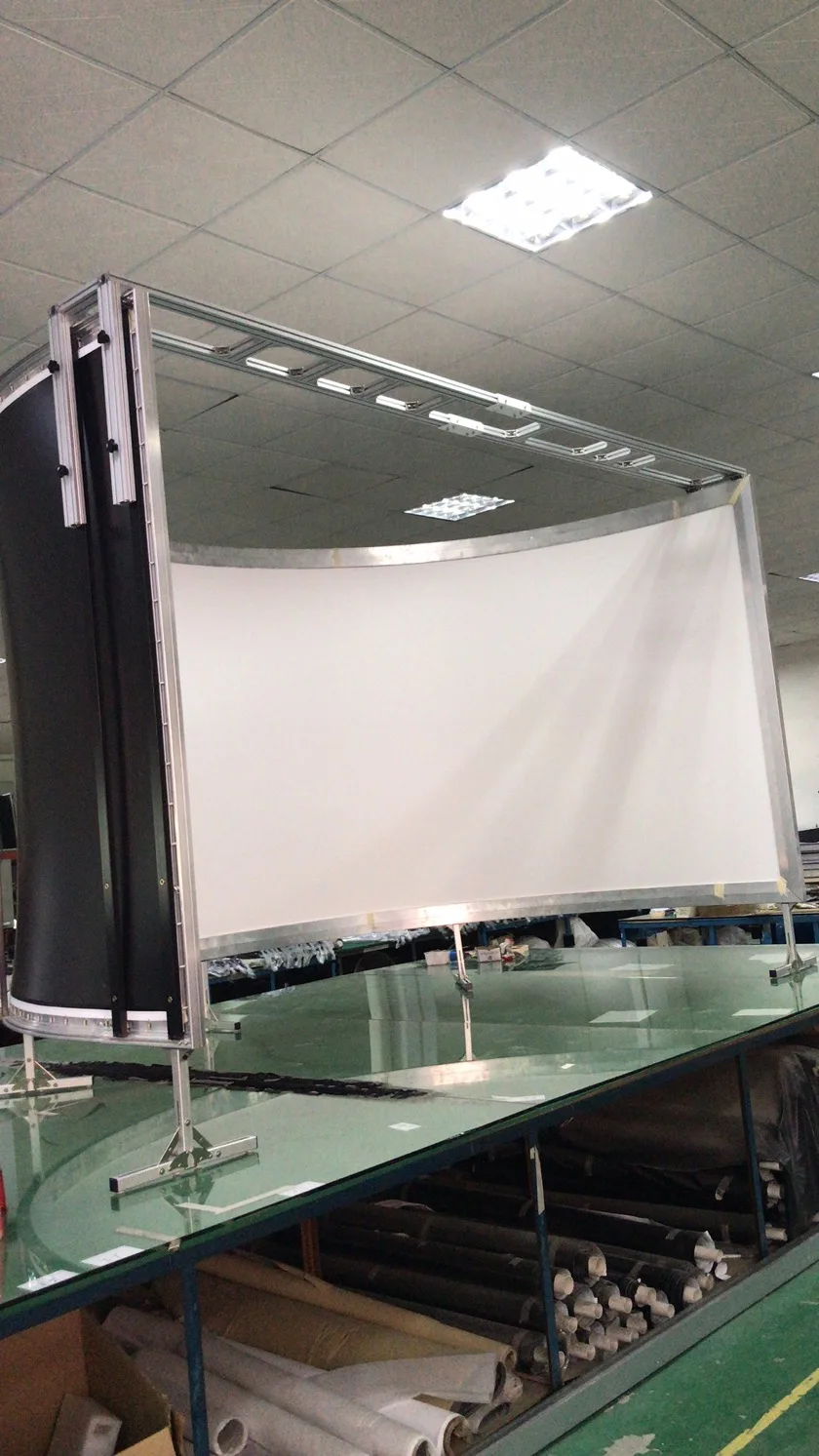 Telon акустический прозрачный настраиваемый 3D изогнутый экран для проектора с фиксированной рамкой домашнего кинотеатра проекционный
