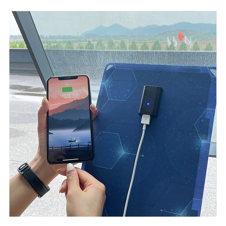 Customized CIGS  Rollable 15W Flexible Solar Panel 30W High-Efficiency Thin Film CIGS Solar Power Paper for Hiking,Camping