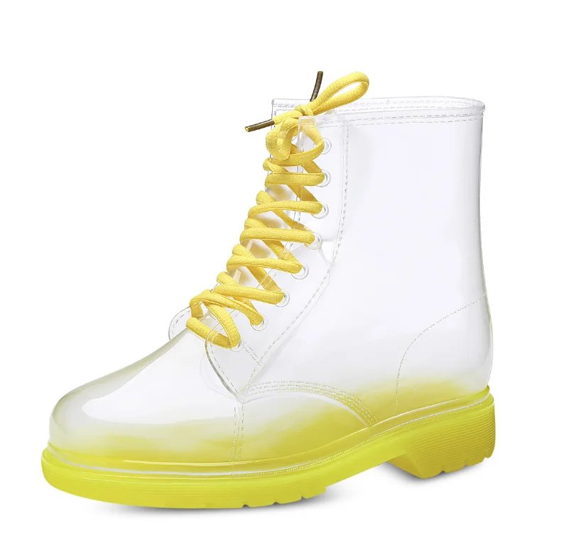 
Women Waterproof Fashion Boots PVC Shoes Silicone Wholesale Rainy Boots 