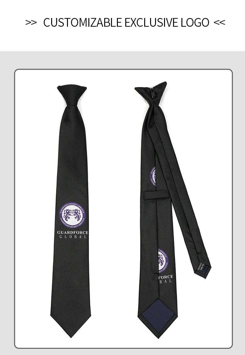 Manufacture Wholesale Jacquard Student or Officer Custom Clip on Tie