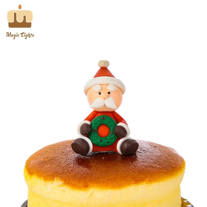 Mini Christmas Cake Decoration Santa Claus Bulk Polymer Clay