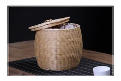 Bamboo trash can wholesale Household Trash Bin Bamboo woven storage bucket