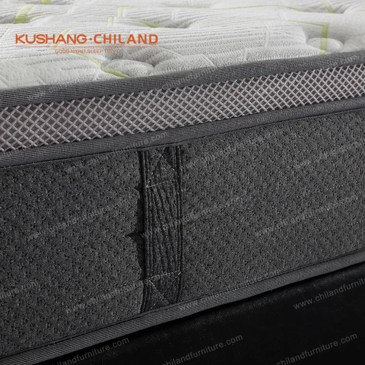 Luxury Euro Top Natural Latex Sleep Well Bed Matress Custom Full Size Pocket Coil Spring Gel Memory Foam Hybrid Mattress