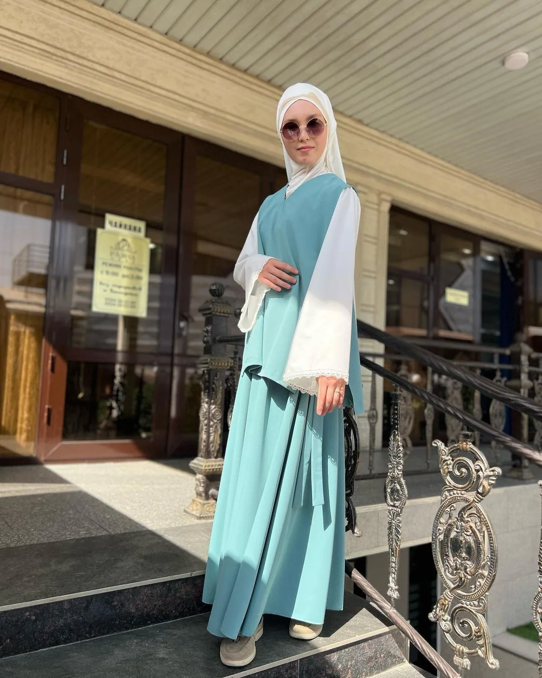 2023 Middle East Muslim Women islamic abaya dresses set ethnic clothing  turkey Muslim dress