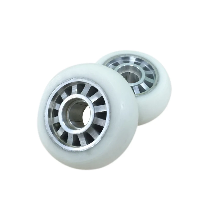 OEM Acceptable Roller Skate Wheel Plastic Speed Skating Wheel Aluminium Core Inline Speed Skate Wheel with Metal Hub