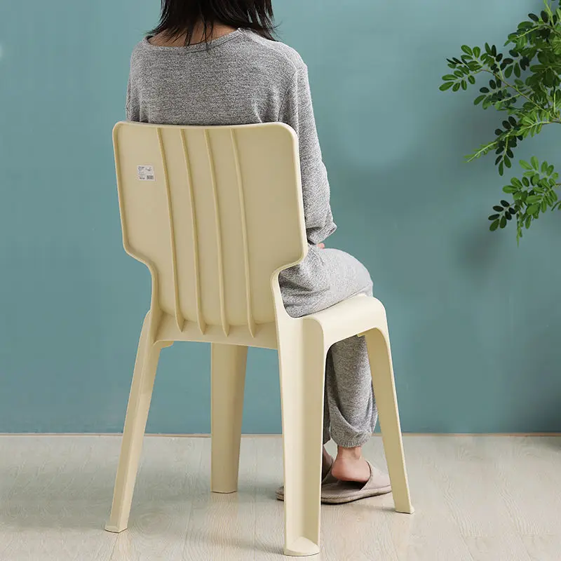 Plastic modern minimalist dinner chair  Nordic thickened dining chair leisure creative adult backrest chair