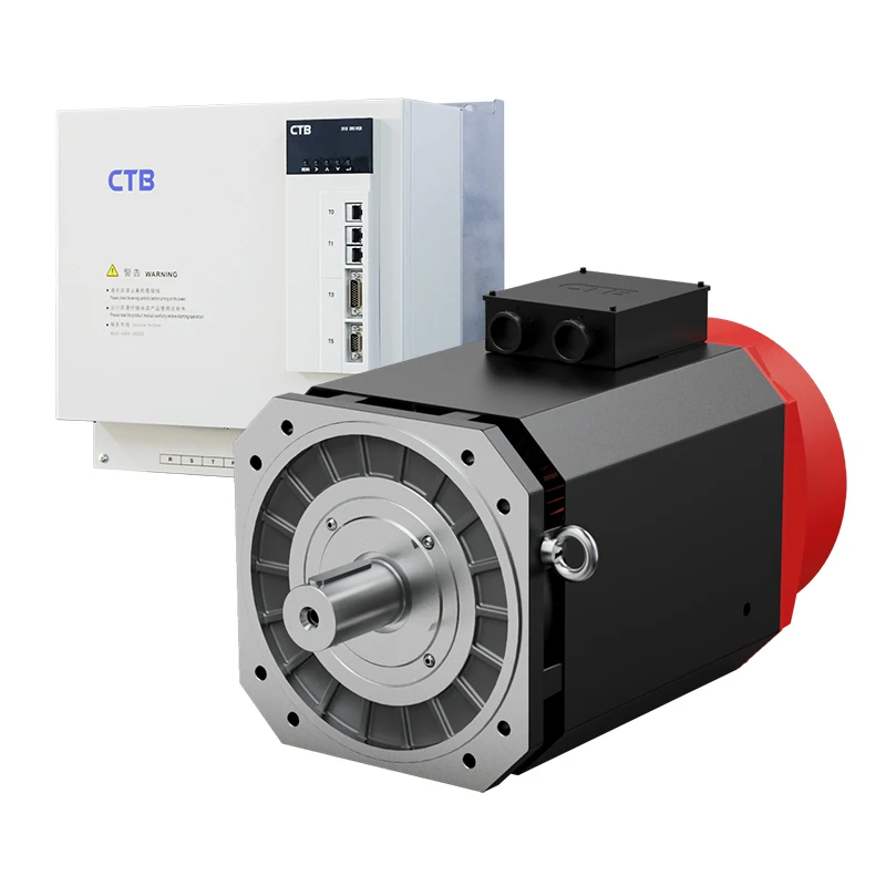 CTB 6 poles 380/375/345V 700m 3000RPM 55KW Flange or Horizontal Mounted 3 Phase AC Asynchronous Servo Spindle  Motor