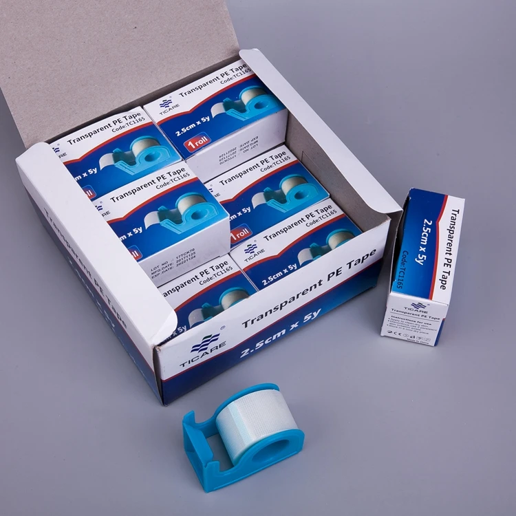 Hospital Transpatrent Waterproof Micropore Adhesive Tape Sensitive Skin Clear Medical PE Surgical Tape