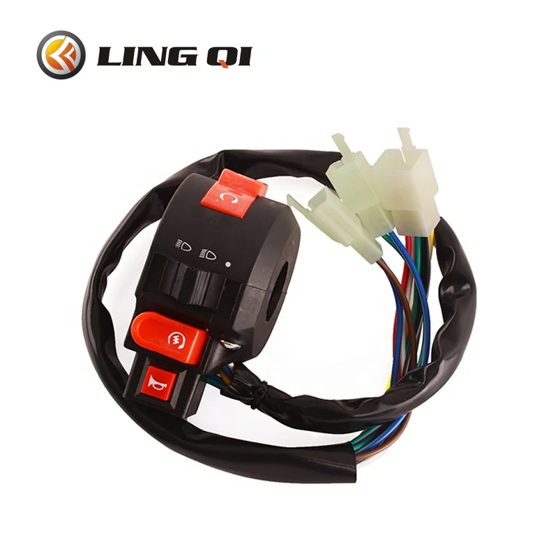 Universal Motorcycle Handlebar Flameout Switch ON OFF Button for Moto Motor ATV Bike DC12V/10A Black