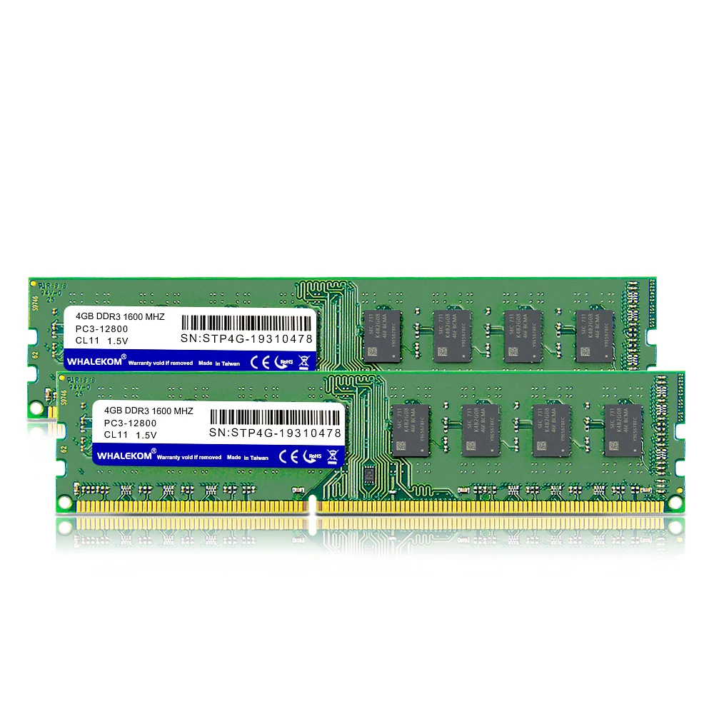 Оптовая продажа 240-контактная оперативная память 1 5 в CL11 DDR3 1600 МГц для настольного ПК WHALEKOM