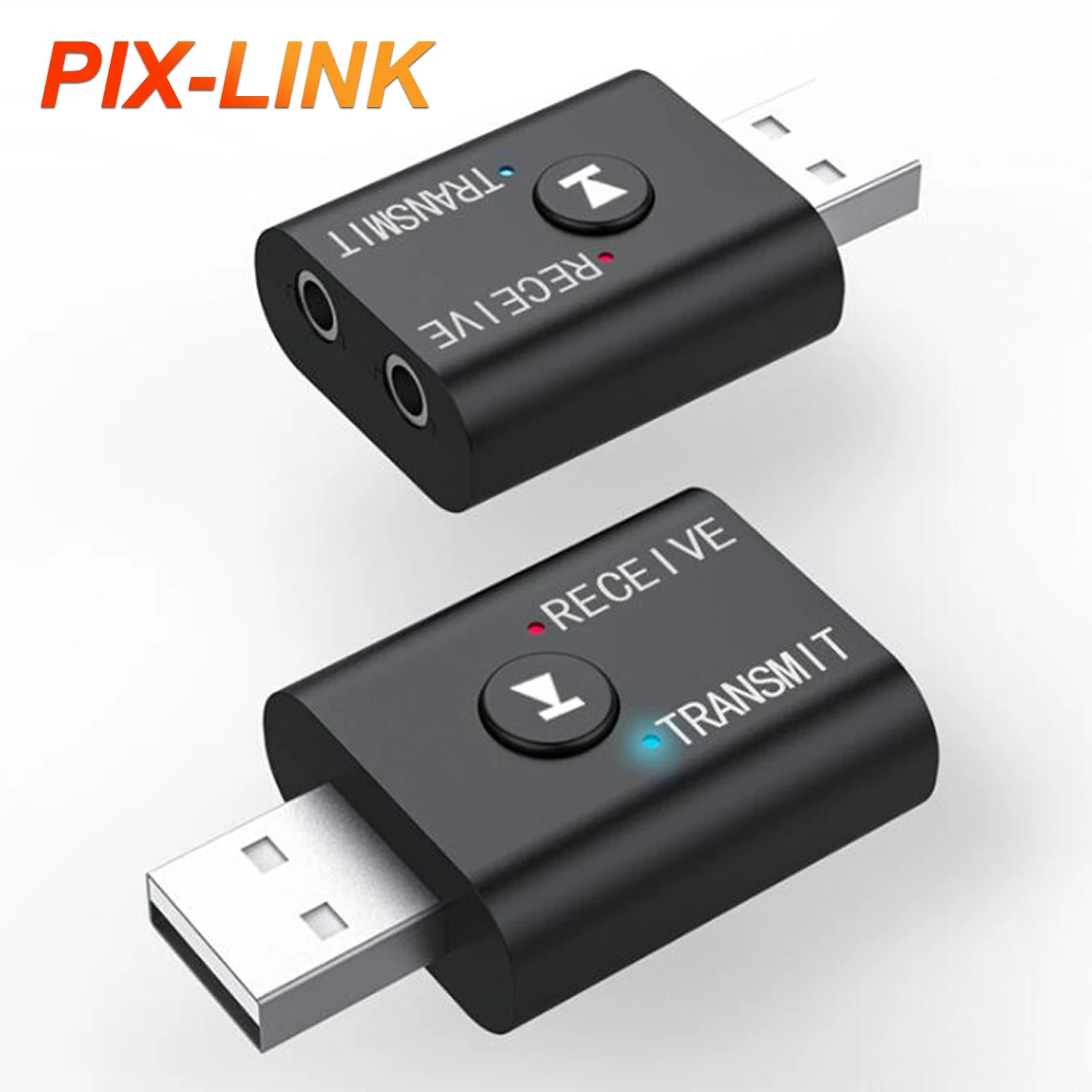 2 IN 1 USB Wireless 3.5mm Aux Transmitter Receiver Bluetooth Music Audio Adapter