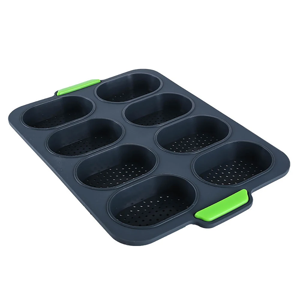 Mini Baguette Baking Tray Non-stick Silicone French Bread Pan Loaf Pan Bread Crisping Tray Muffin Trays for Cakes Breadstick