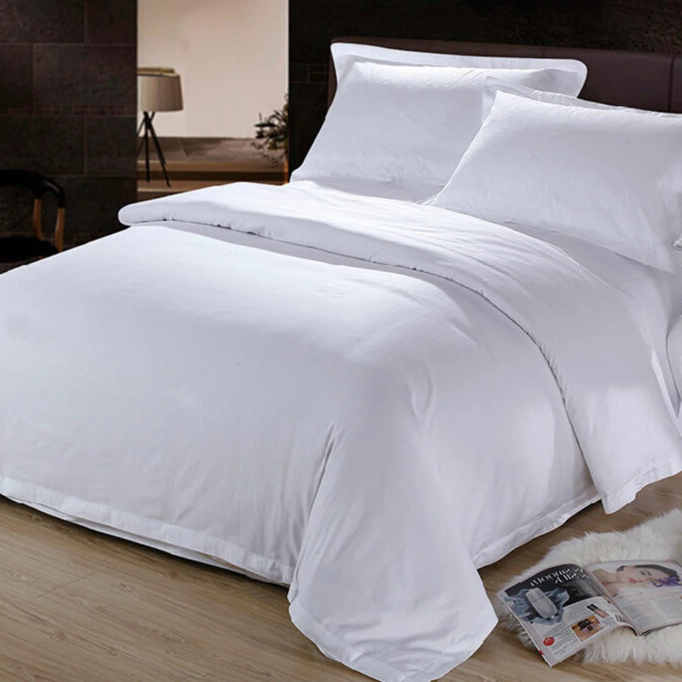 High Quality Comfortable Neat Breathable 100% Cotton Bed Sheets Hotel Bedding Set