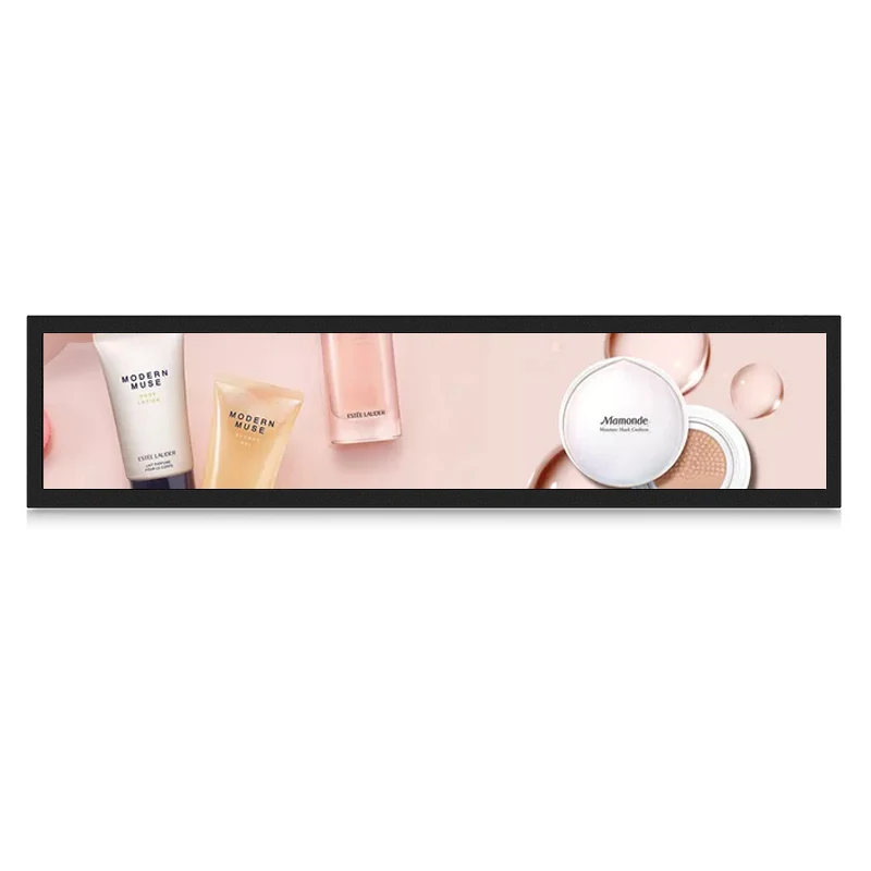 35inch bar lcd screen for supermarket stretched LCD advertising Display digital signage player price bar screen