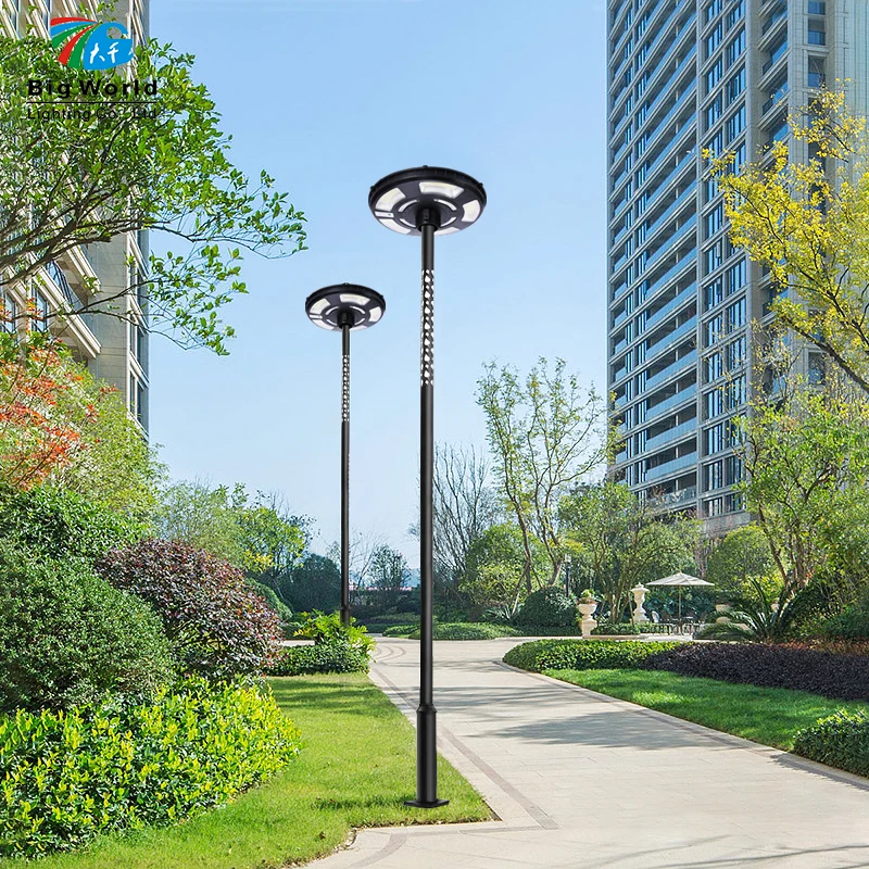 ufo solar power garden street light lamp with pole  300w  400W solar street light ufo