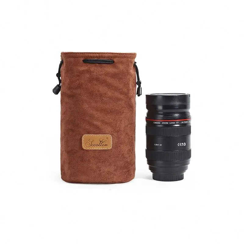 Velvet Lens Pouch Bag Camera Bag for Canon Nikon Pentax Sony Fujifilm  DSLR Olympus Camera Lens Protective