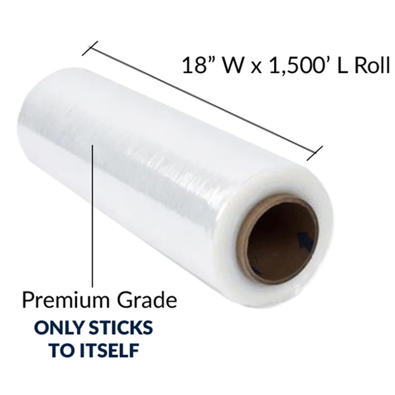500mm width 450m long 5kg big roll Hand Use Stretch Film Pallet Wrap film for Furniture protection