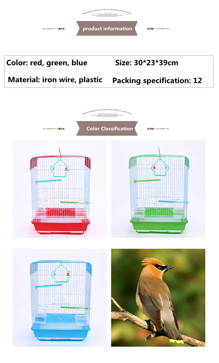 small aviary travel canary parrot bird iron metal cage for sale in china