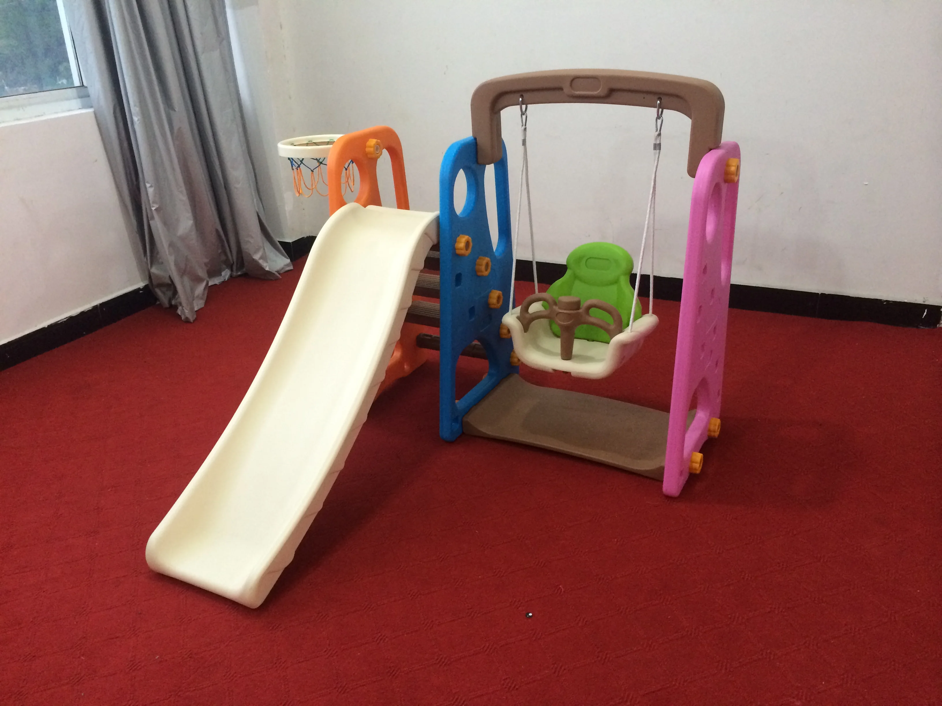 Factory Supply Children New Style Indoor Playground Slide Cheap With Swing Set