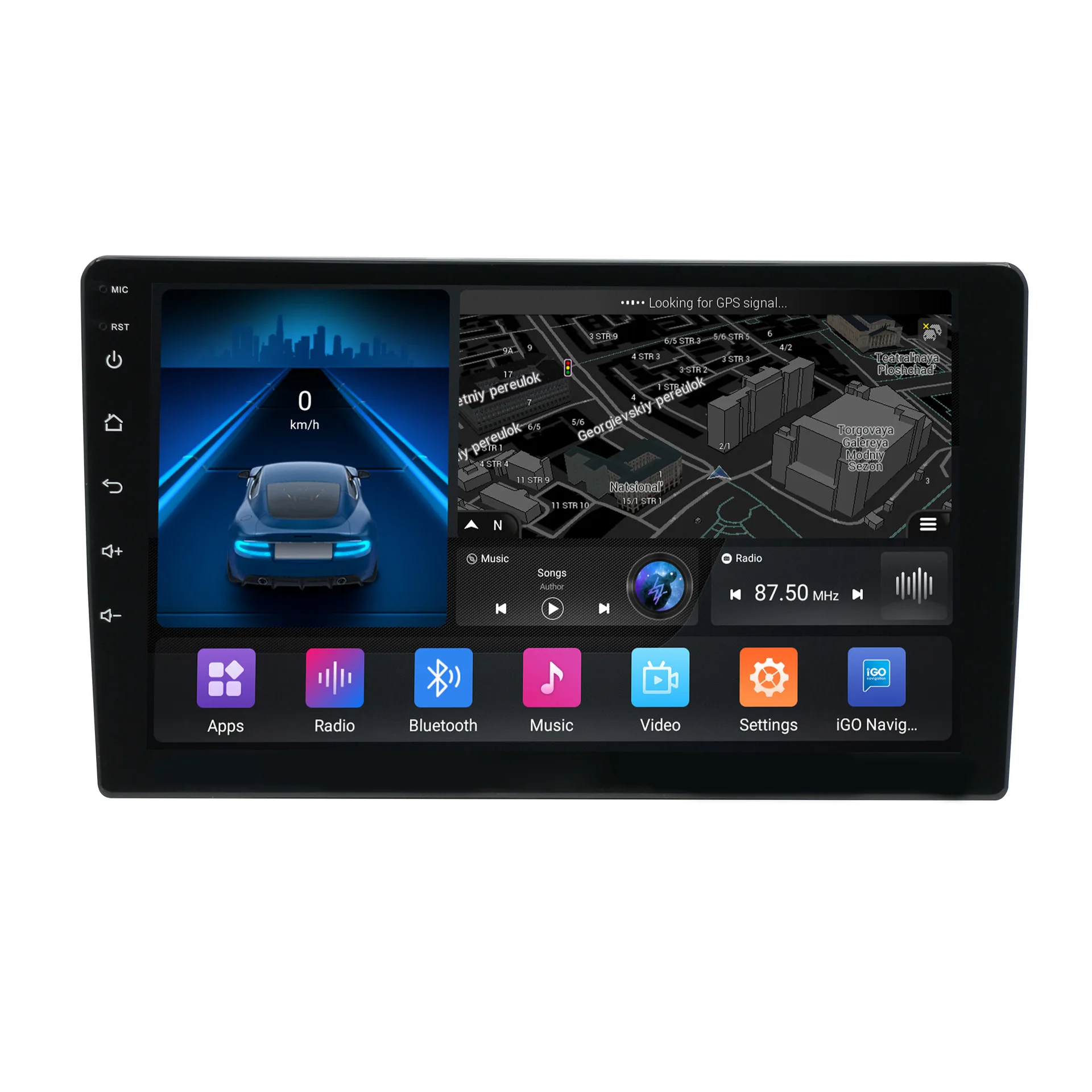 10 Inch Android 12 Screen 2 DIN Car Radio With Cooling Fan Universal Stereo DVD Player GPS Navigation Wireless Carplay Auto