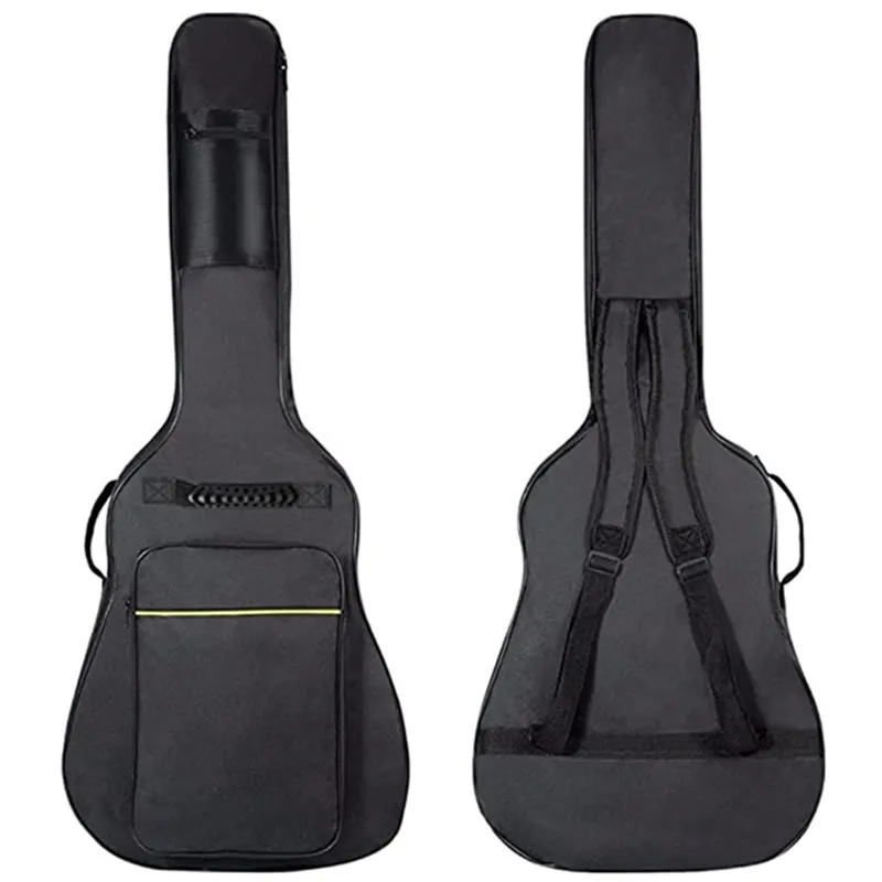41 Inch Acoustic Guitar Bag thickened Padding Water durable Dual Adjustable Shoulder Strap Guitar Case Black