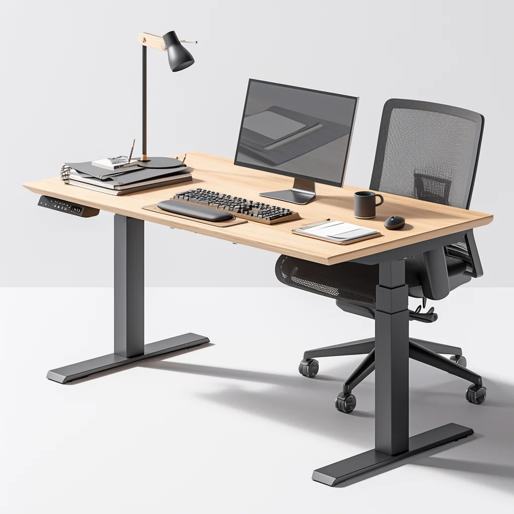 High Quality Motorized Electric Adjustable Dual Motor Electric Desk Shelf Monitor Stand Height Adjustable Electric Desk