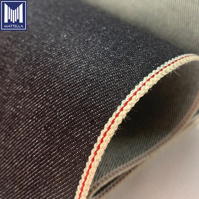 heavy stiff raw vintage 15oz indigo rope dyed 100% organic cotton selvedge denim wholesale fabric for selvage jeans jackets (1600105396465)