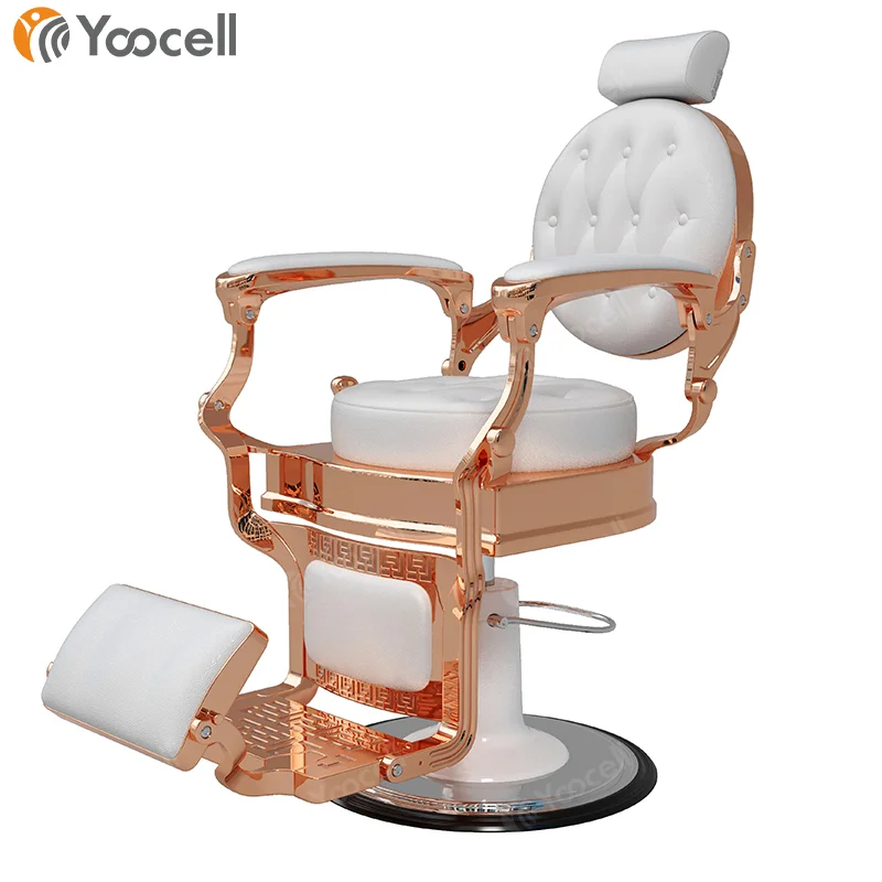 Yoocell modern salon chairs black and gold luxury salon furniture hair salon chair beauty vintage barber chair for Barbershop