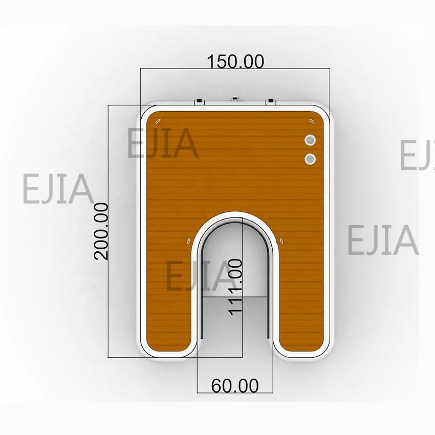 Heavy-duty Double Wall Fabric Custom Inflatable Seabob Dock Inflatable Dock Inflatable C Dock with EVA Pad
