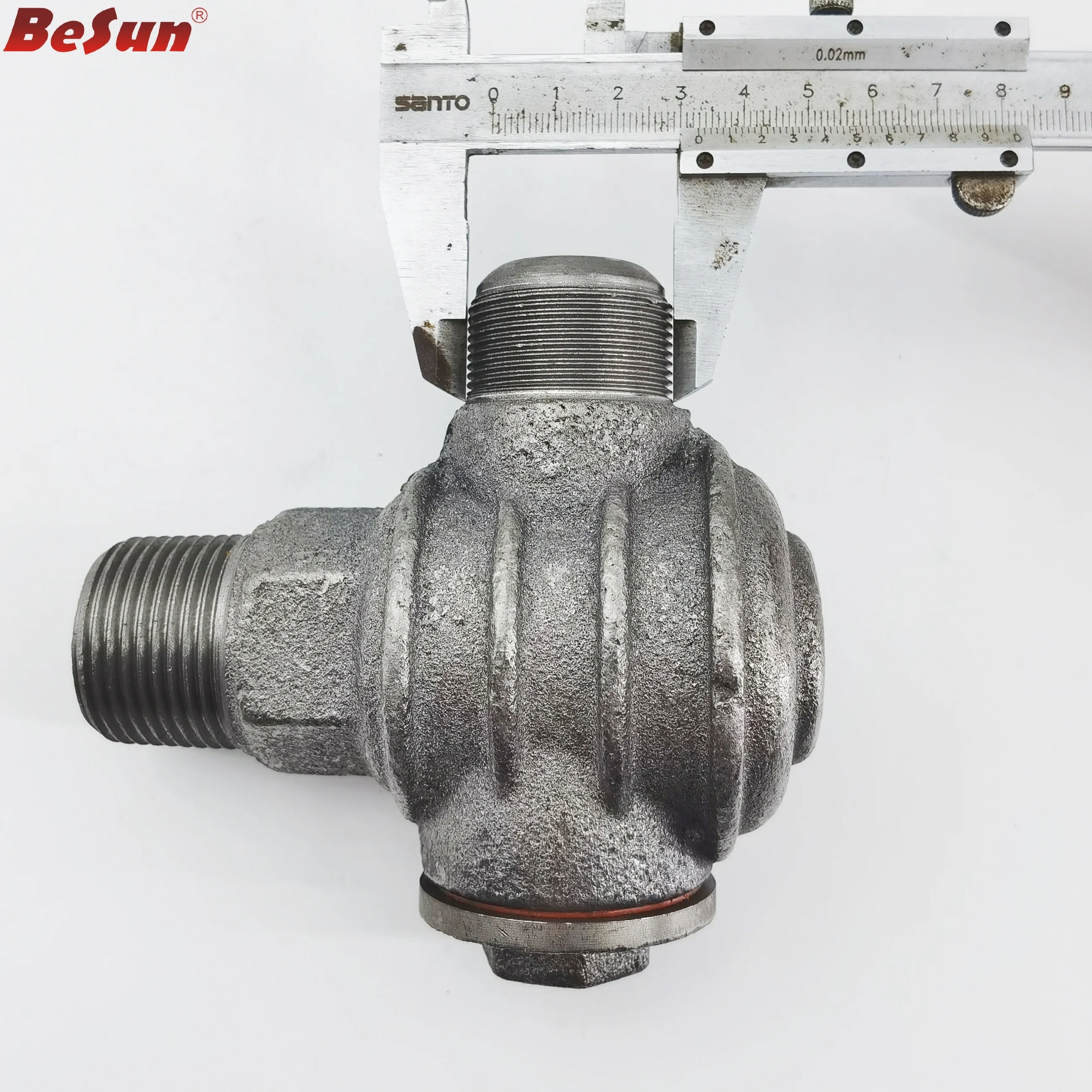 3-Way Casting Iron Male Threaded Check Valve Connector Tool for Air Compressor High Temperature Hydraulic Tools