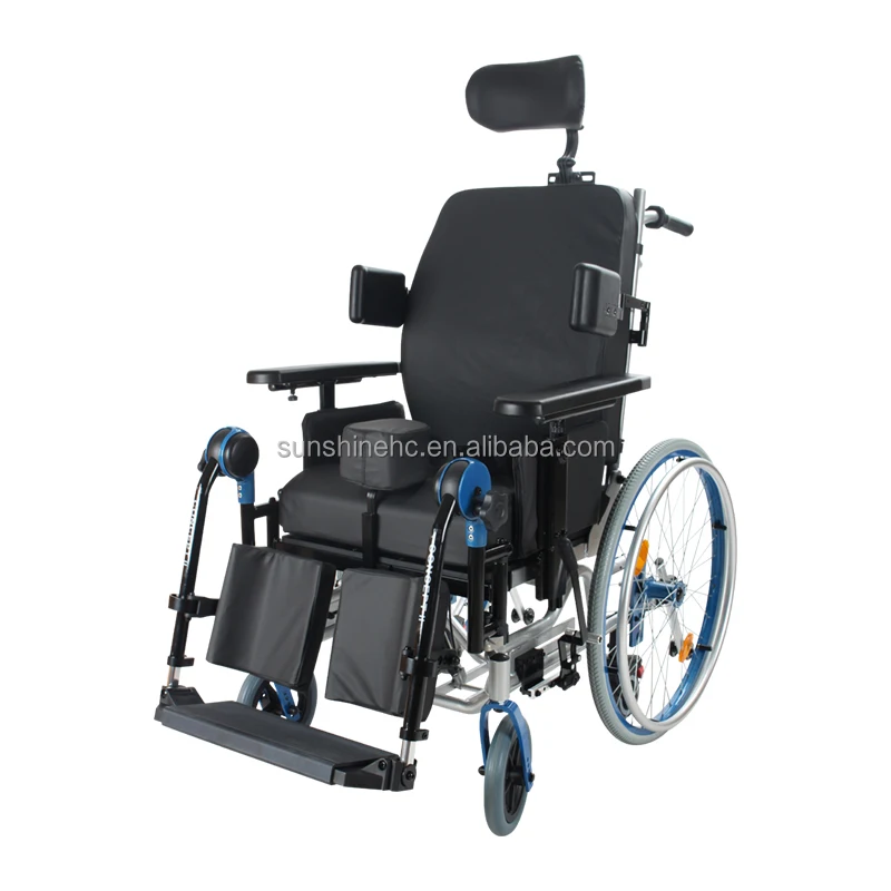Popular Lightweight Durable Aluminum Frame Folding Tilt Wheelchair For Disabled Adult In Space Wheelchair WH929