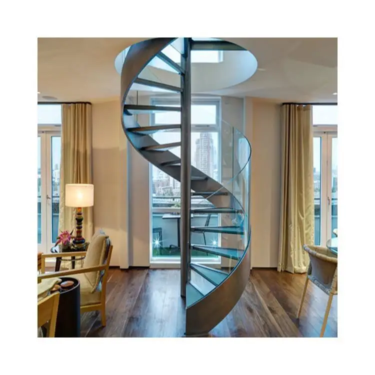 Foshan top quality steel modular staircase spiral staircases for small spaces