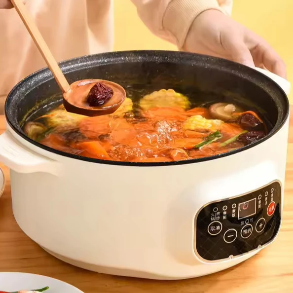 Portable Factory Direct Kitchen Electric Hot Pot Non Stick  Multi Functional Electric Cooking Pot