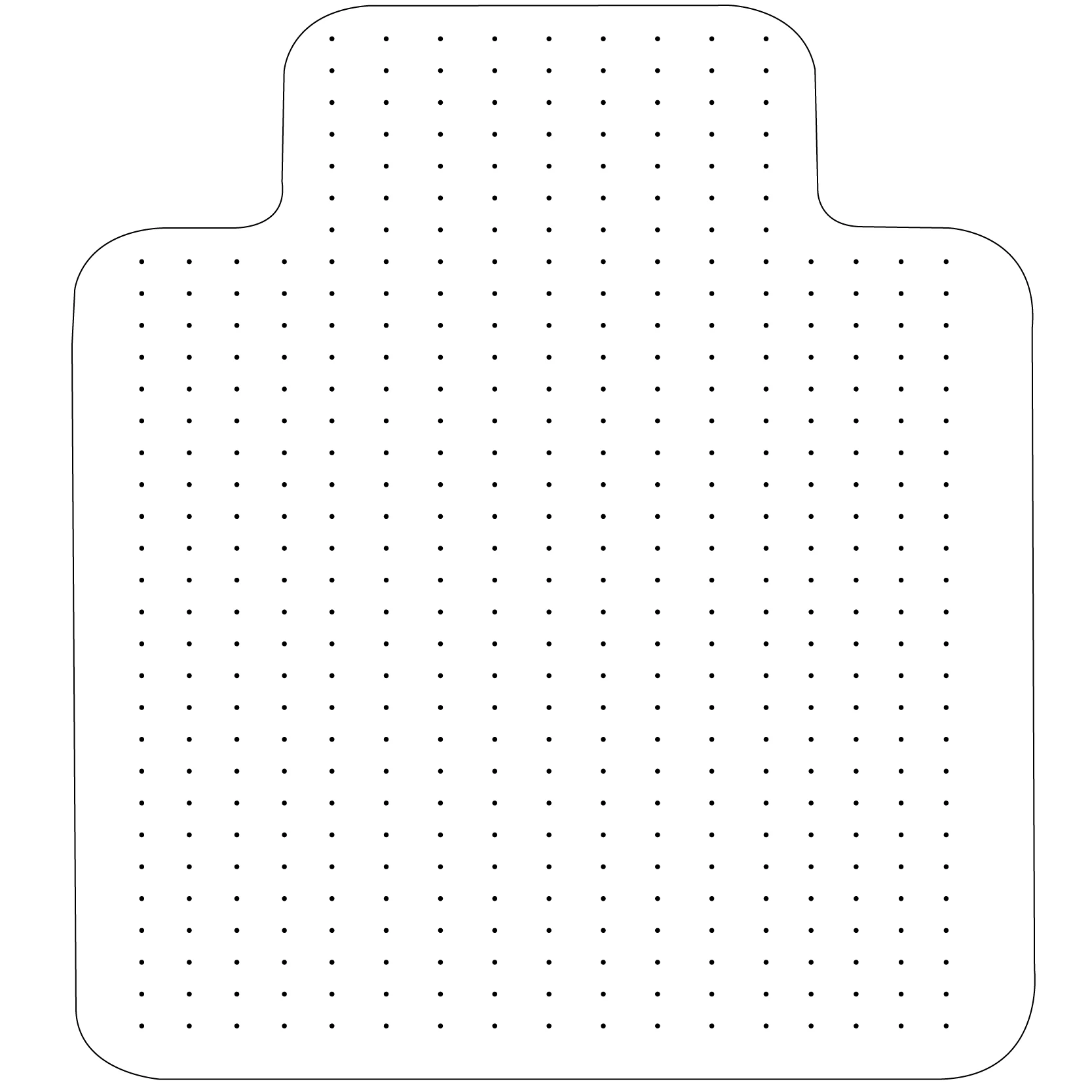 Clean Chair Mat for Carpet with Lip Studs Strong Impact Resistance Effective Grip Durable Non-Slip PVC Carpet Protector