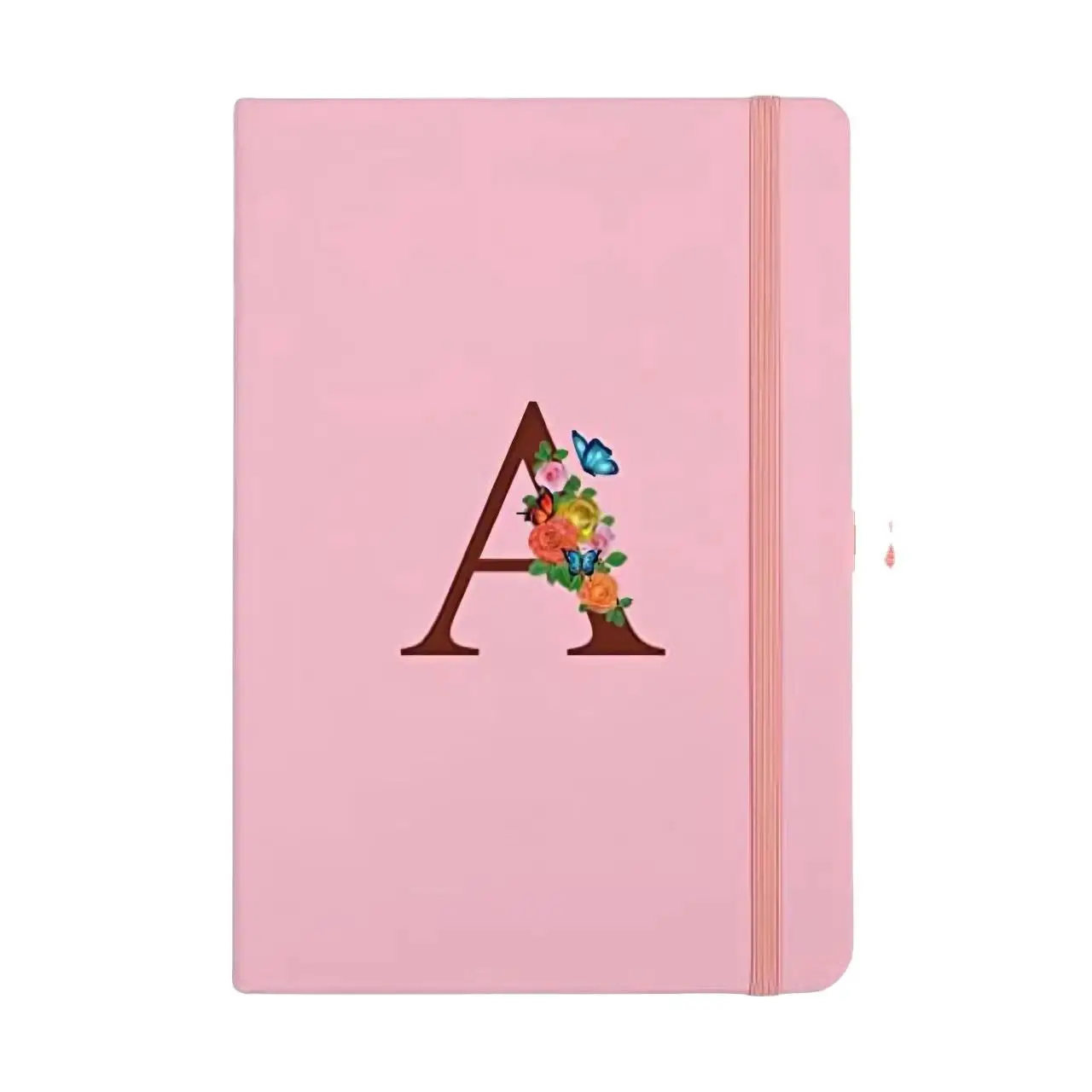 Wholesale custom logo PU A5 Alphabetic journal notebook with Pen holder Schedule plan diary Business supplies