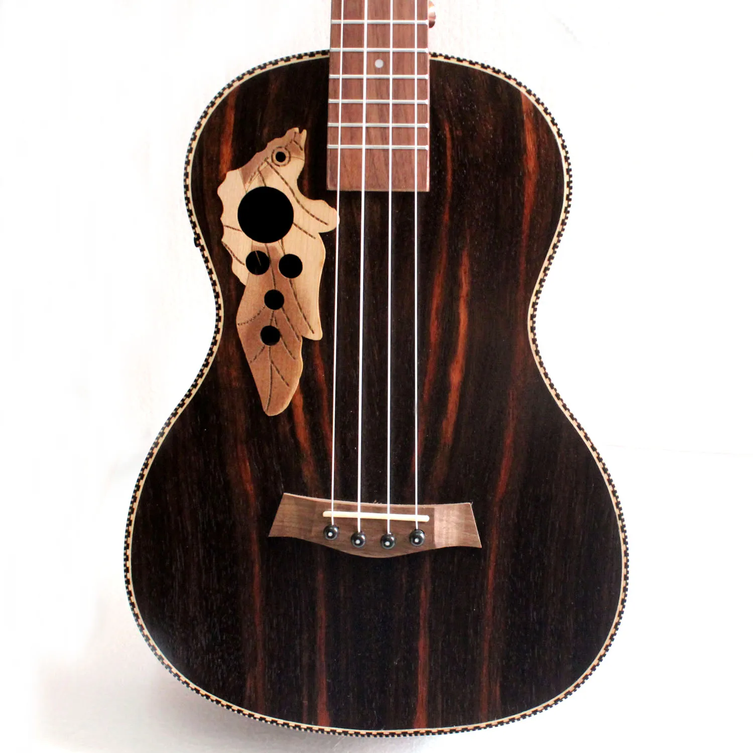 Bulk Wholesale 30 Inch All Blackwood Baritone Acoustic Electric Ukulele With Truss Rod & Gigbag and All Accessories(UB001)