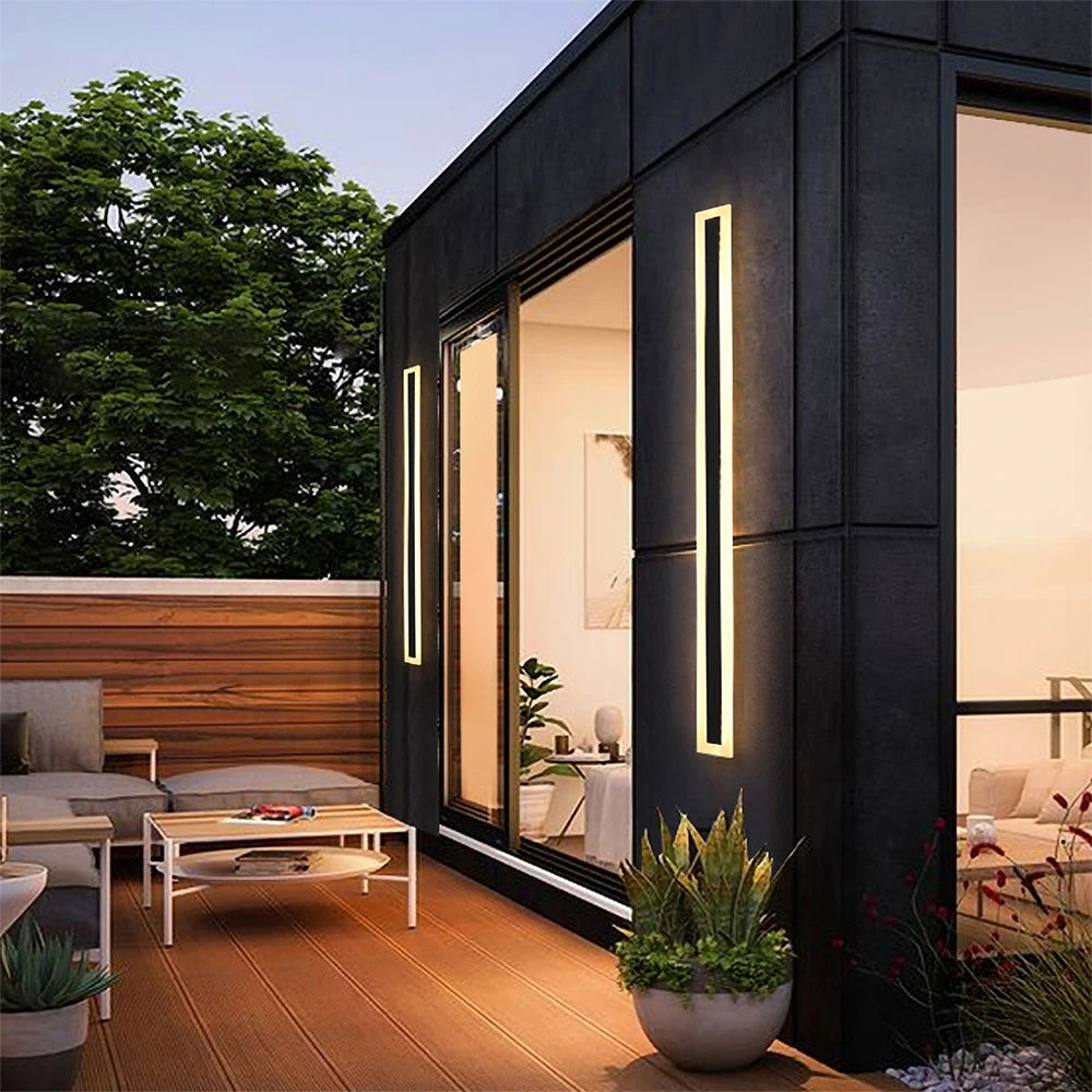 7W-55W outdoor Waterproof Strip Line Lamp Acrylic wall decorative Long Led Wall Light garden landscape light