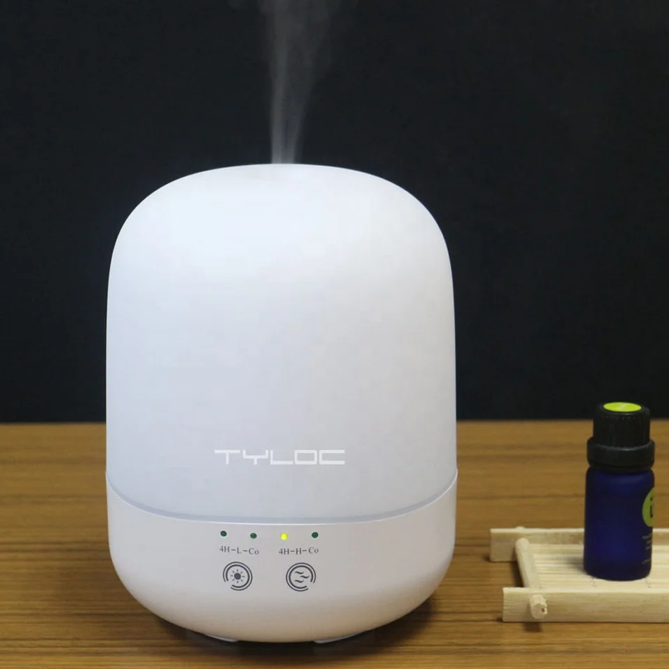 White color electric aroma oil diffuser with led light touch screen button  300ML Ultrasonic Air Humidifier