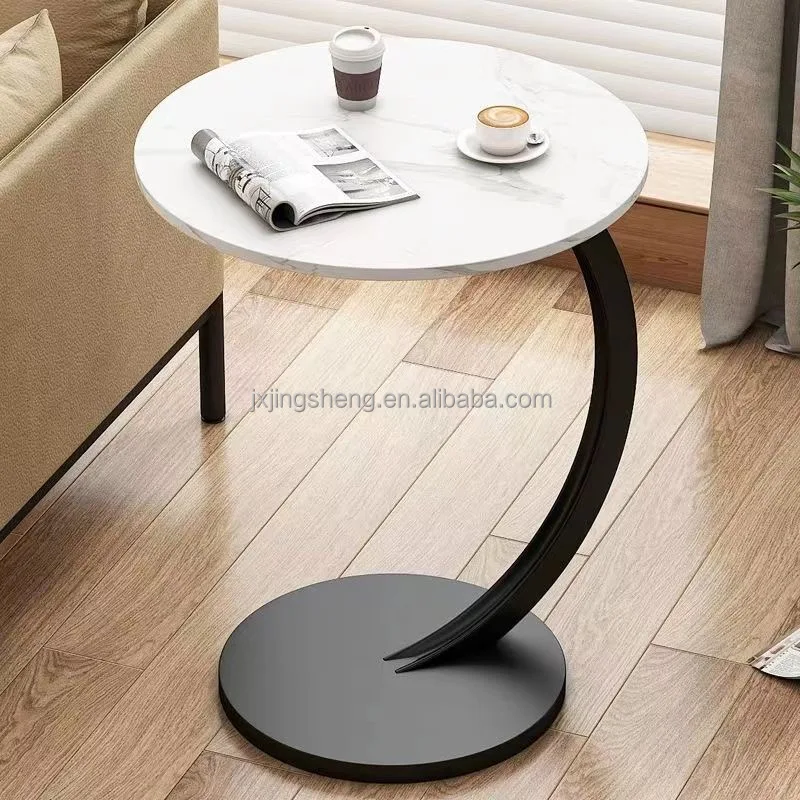 Cheap modern small round white side end coffee table