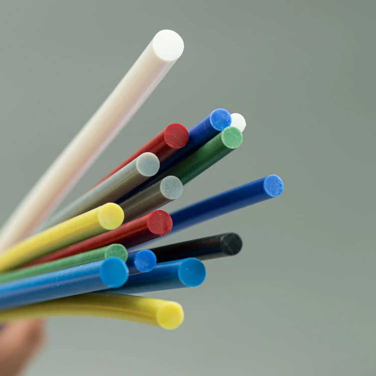 Plastic Bar Virgin PTFE Bar PTFE Rod Chemical resistance T-eflon Rods Cut size Insulators Fluorine Ptfe hose