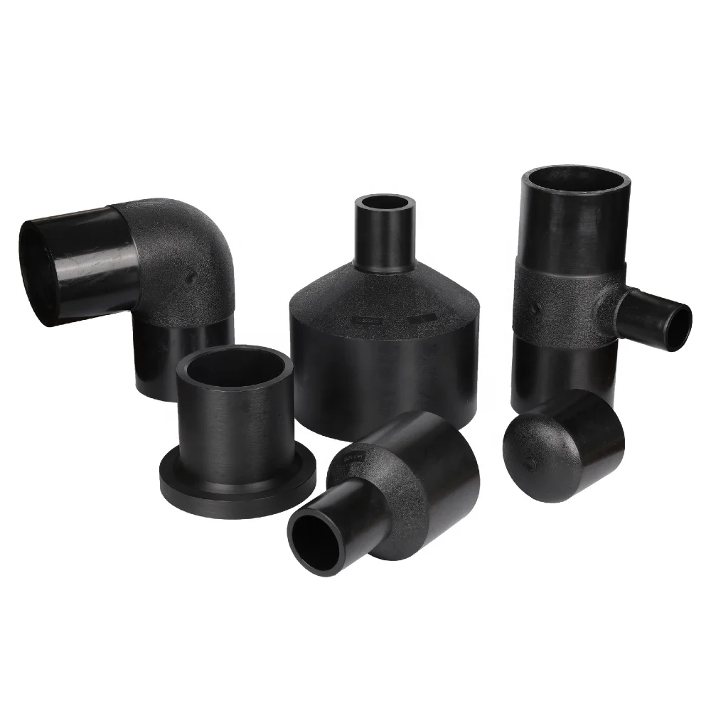 ISO4427 plastic butt fusion HDPE pipe fittings