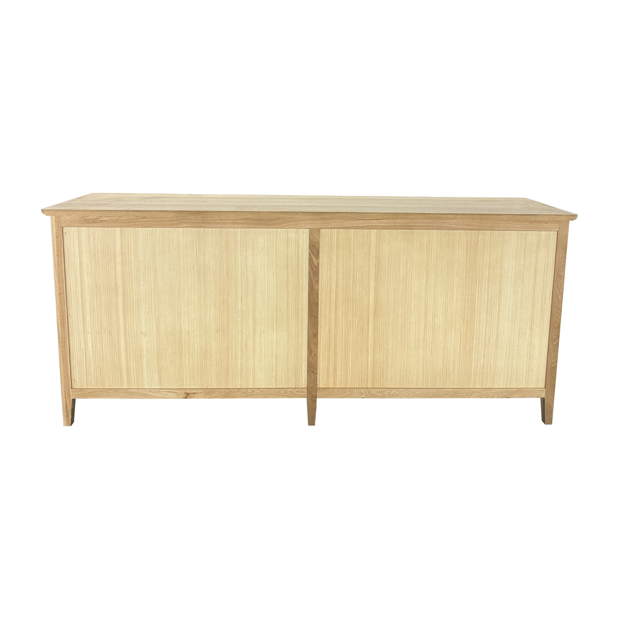 HL634 French Style High-quality Dining Furniture Natural Solid Oak 4 Drawer Storage Wooden Sideboard Buffet Cabinets
