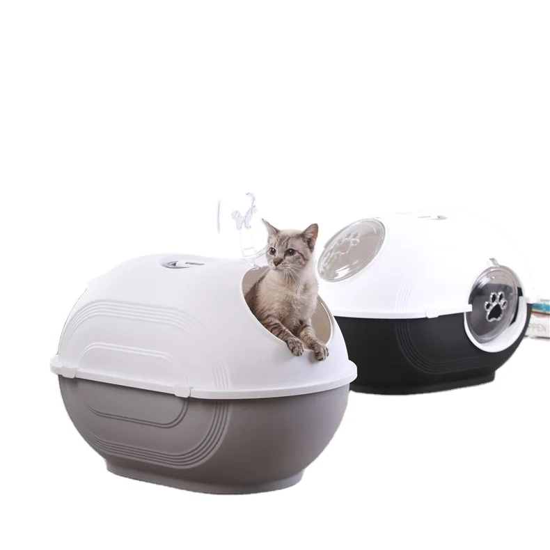 Eggshell Top-entry Automatic Litter Box Fully Enclosed Space Capsule Large Splash-proof Deodorizing Cat Toilet