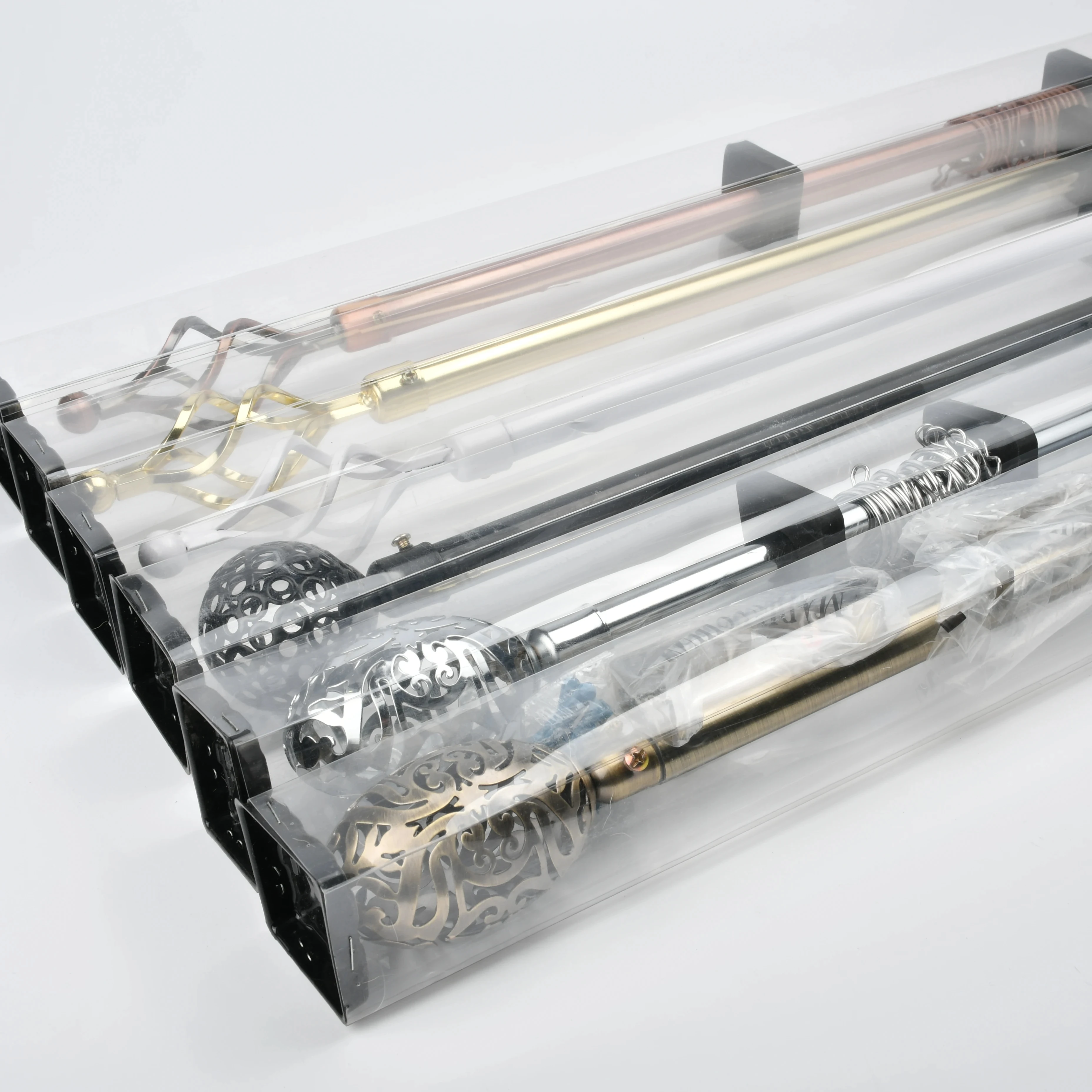 Curtain Rod And Finials Brass Curtain Finial Iron 28mm Flat Pole Double Bracket Curtain Accessories