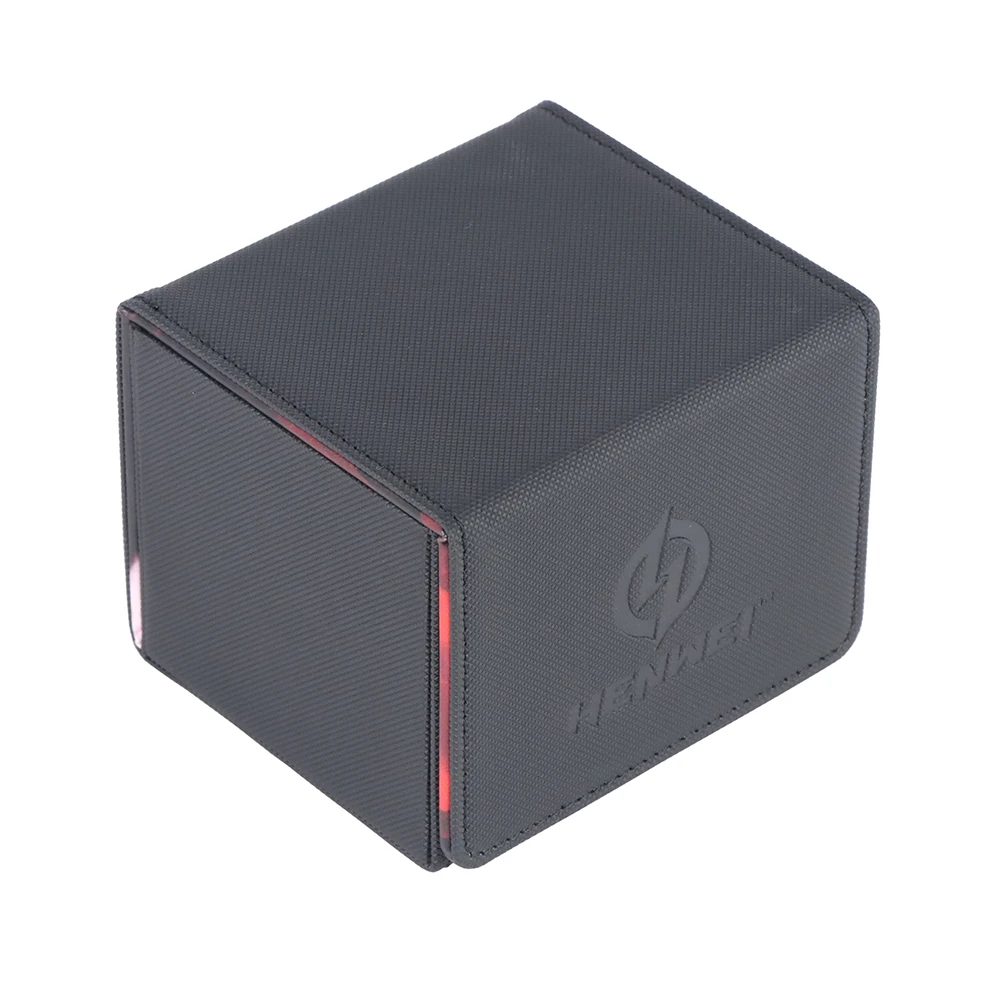 Magnetic Leather Magic Playing Card Deck Box Case Leather  Custom Deck Storage Box For Trading Cards Tcg Card Box