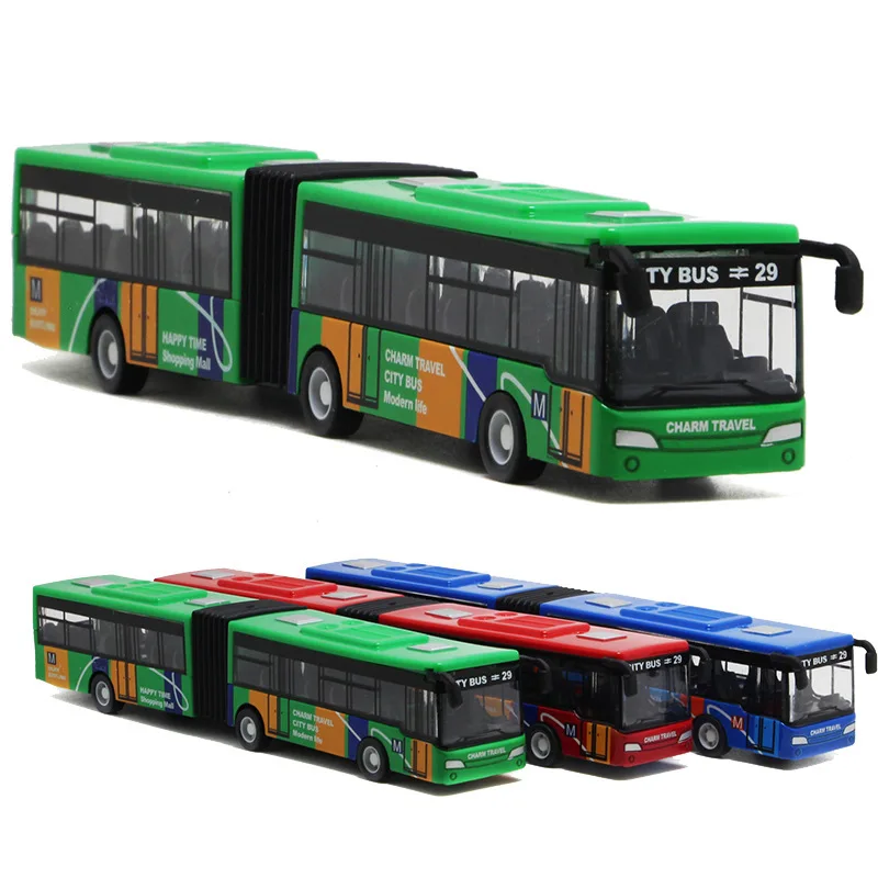 1:64 Alloy Bus Model Vehicles City Express Bus Double Buses Diecast Vehicles Toys Funny Pull Back Car Children Kids GiftsHot