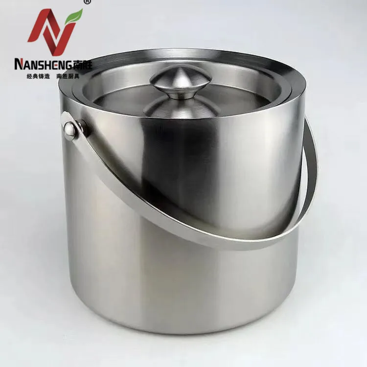 Nansheng Wholesale stainless steel ice bucket for bar table