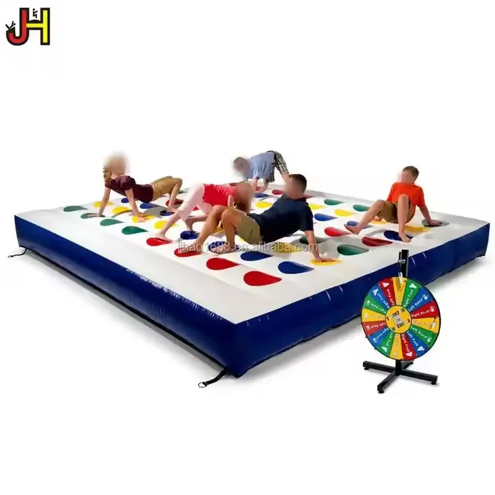 custom inflatable twister board game interactive inflatable twister mattress bed