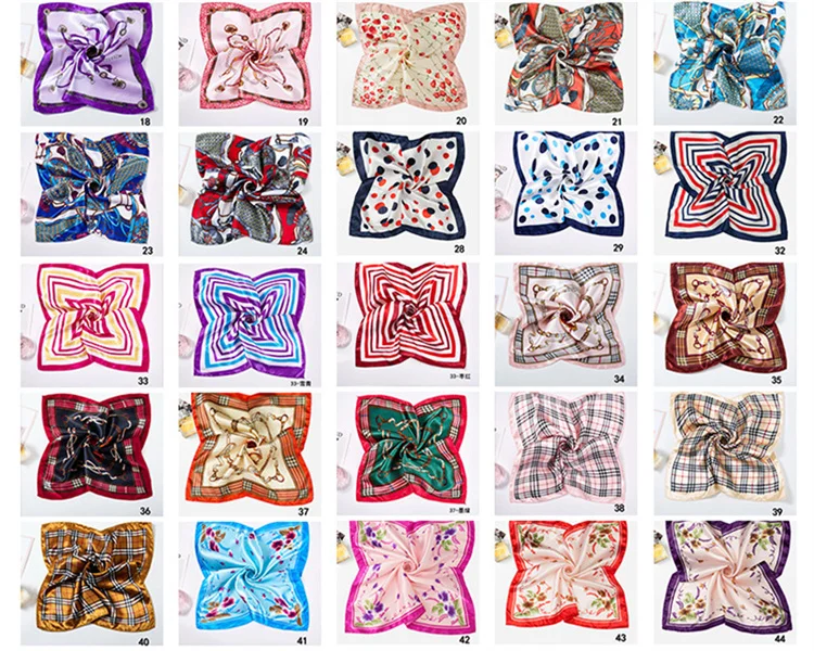 Custom Printed Paisley Polyester Cotton Bandana Square Scarf Luxury Flower Printing Silk Hair Bandana With Logo