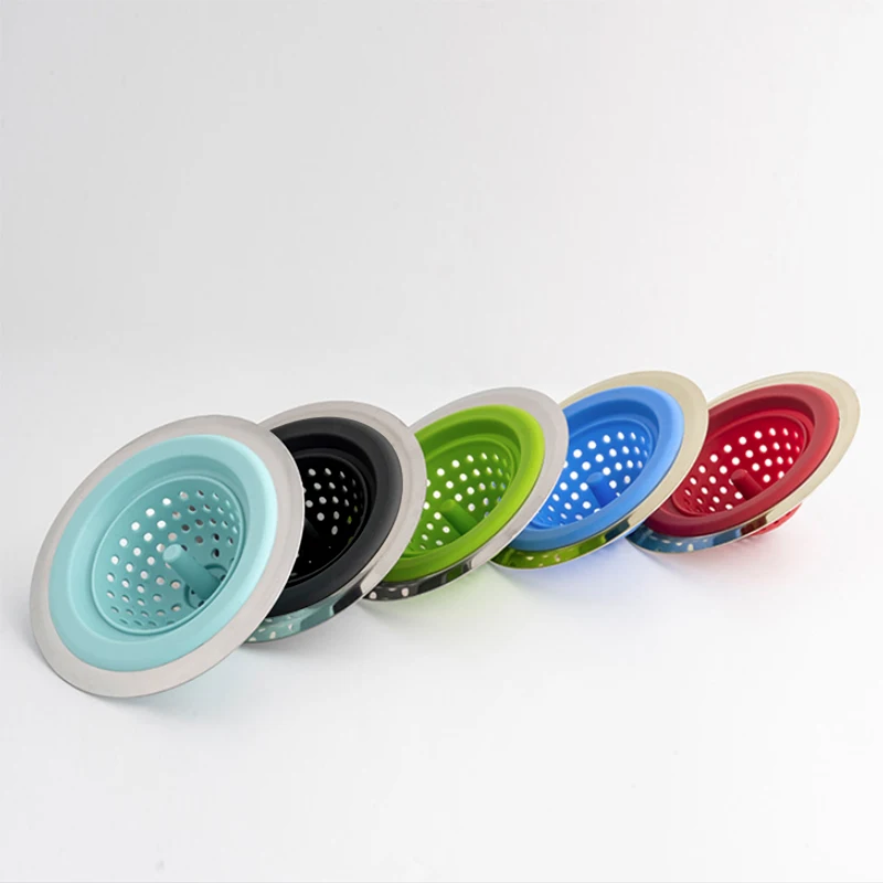 New design  anti clogging  washing basin bathroom sewer silicone filter floor drains , silicone sink drain for kitchen